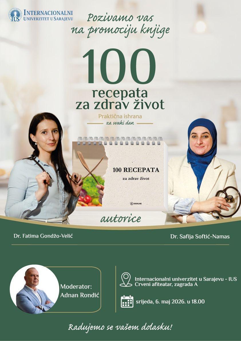 Najava promocije knjige “100 recepata za zdrav život”